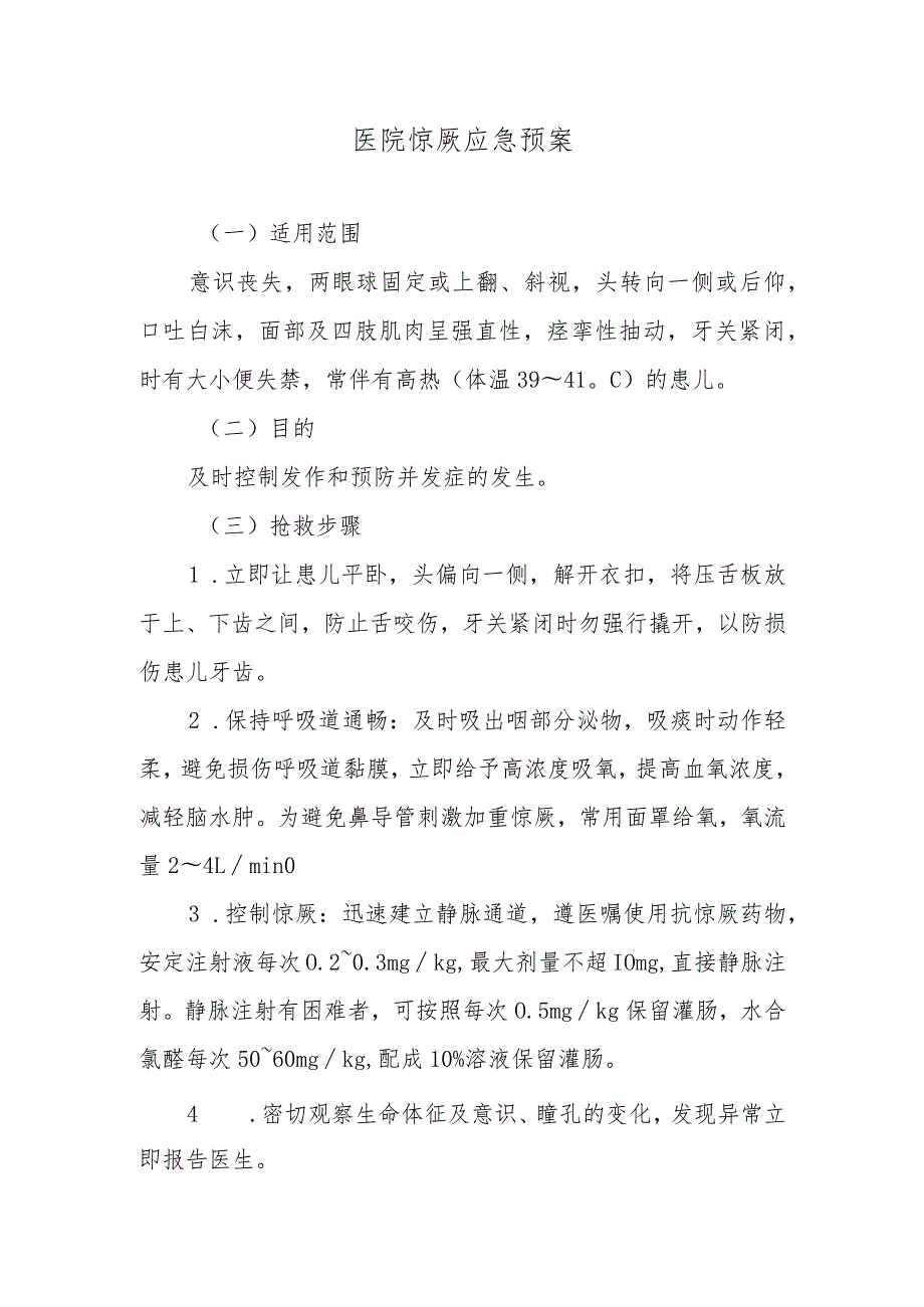 医院惊厥应急预案.docx_第1页