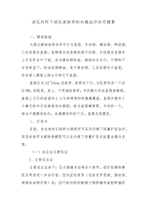 消化内科下消化道狭窄的内镜治疗诊疗精要.docx