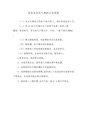 医院自发性气胸的应急预案.docx