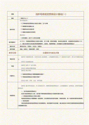 《电商视觉营销设计》教案第3课浅析电商视觉营销设计基础（一）.docx