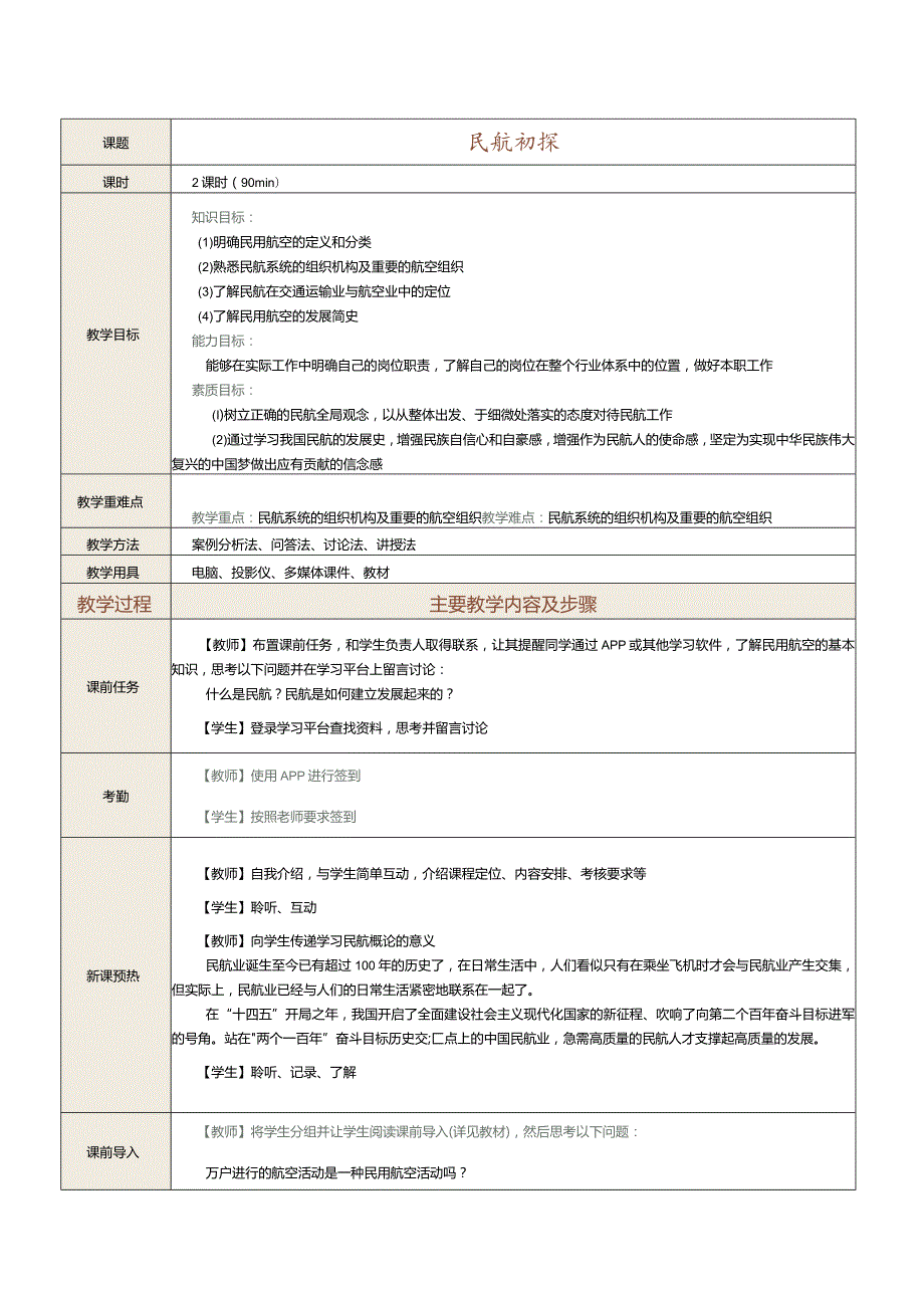 《民航概论》教案第1课民航初探.docx_第2页