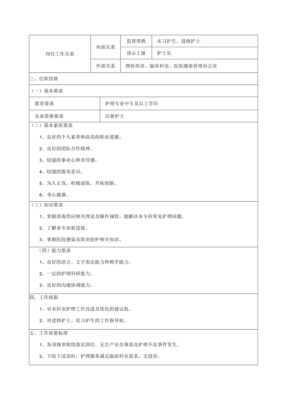 消毒供应中心护士岗位说明书.docx_第2页