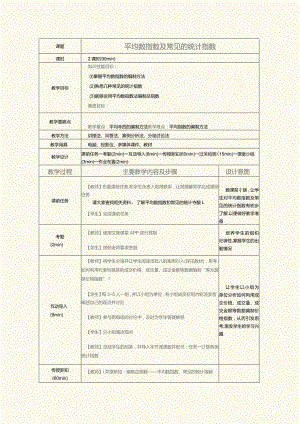 《统计基础》教案第23课平均数指数及常见的统计指数.docx