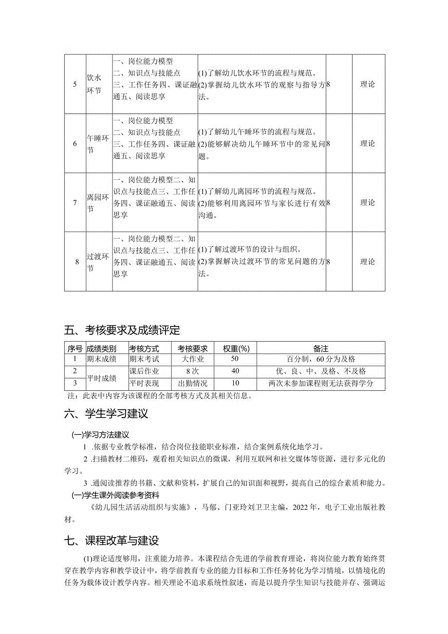 幼儿园生活活动组织与实施-教学大纲.docx_第3页