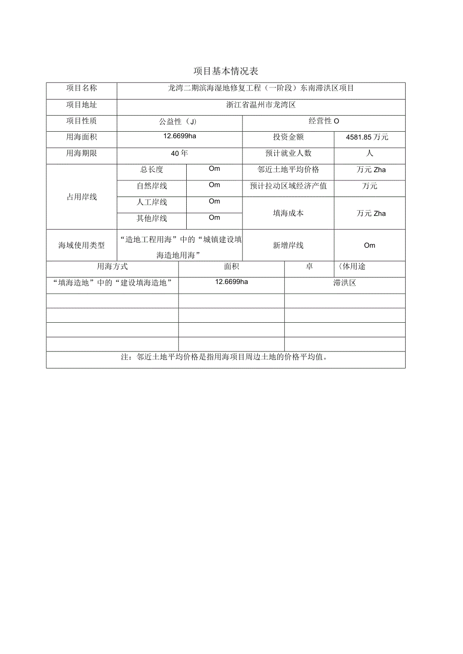 龙湾二期滨海湿地修复工程（一阶段）东南滞洪区项目海域使用论证报告.docx_第2页