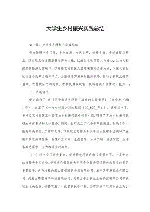 大学生乡村振兴实践总结.docx