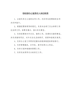 项经部办公室责任人岗位职责.docx