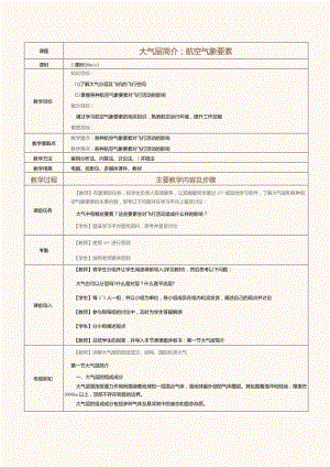 《民航概论》教案第5课大气层简介；航空气象要素.docx