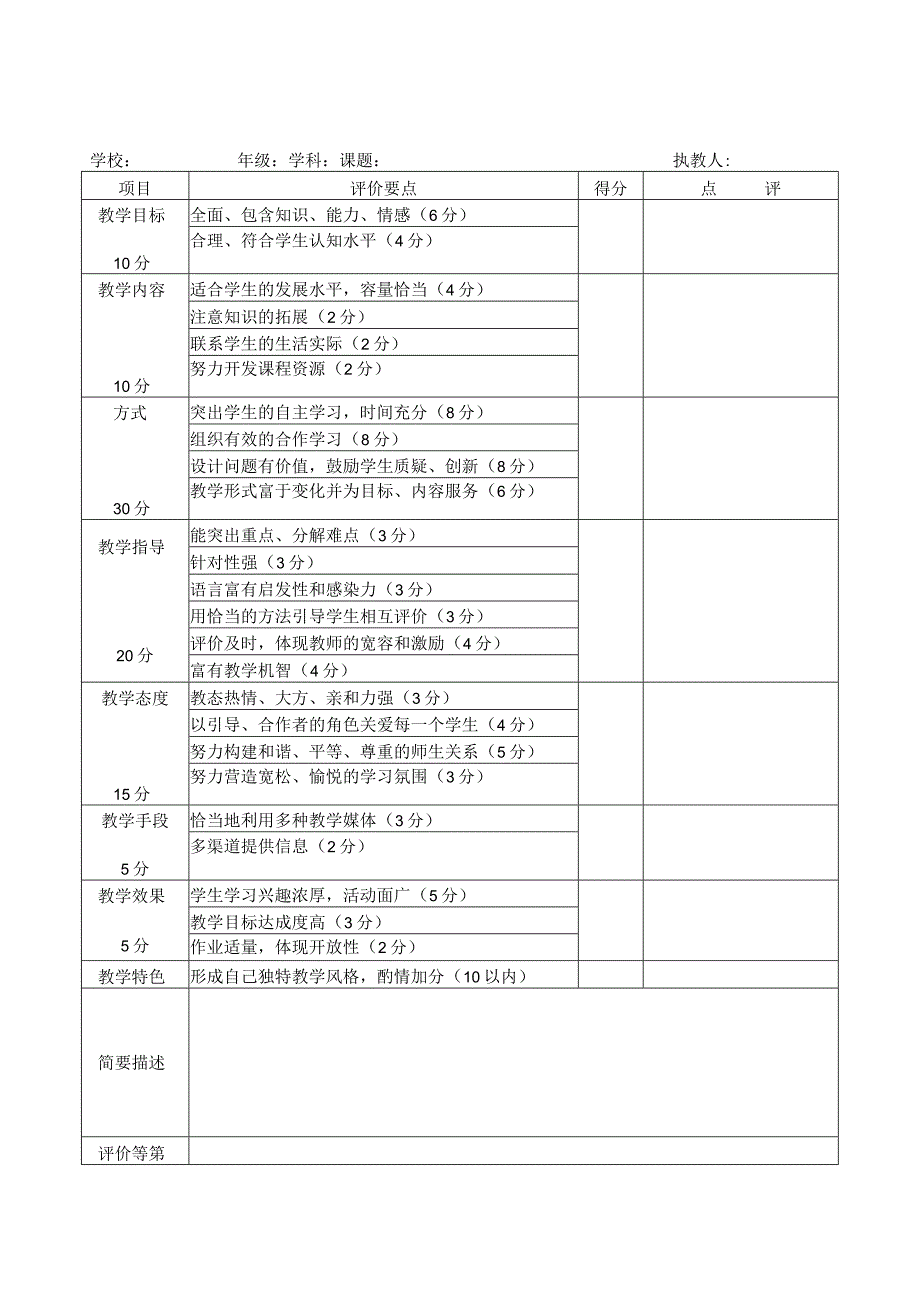 有效课堂教学评价表.docx_第3页