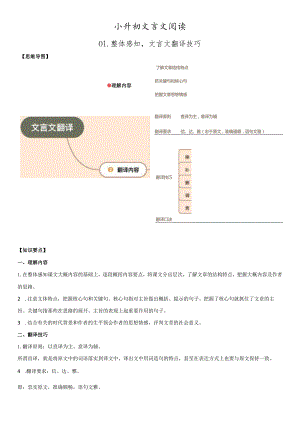 小升初文言文阅读-01理解内容翻译技巧.docx