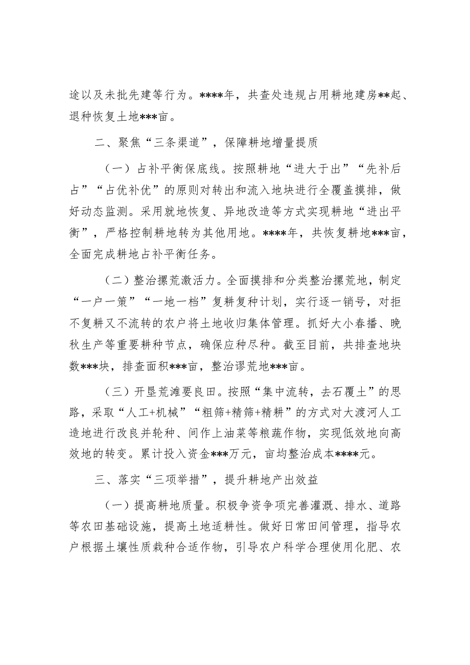 经验交流发言：扛牢耕地保护之责夯实粮食安全基石【】.docx_第2页