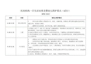 托育机构一日生活安排及婴幼儿照护要点.docx