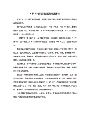 7月份露天黄瓜管理要点.docx