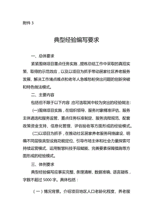 2022年居家和社区基本养老服务提升行动项目成果验收典型经验编写要求.docx