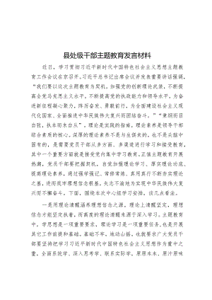 县处级干部主题教育发言材料【更多资料+笔尖耕耘】.docx