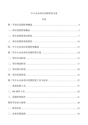 中小企业项目范围管理方案.docx