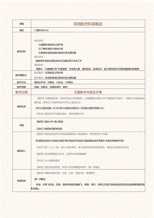 《民航概论》教案第8课民用航空机场概述.docx