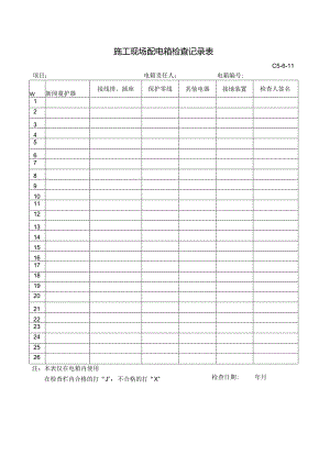 施工现场配电箱检查记录表.docx