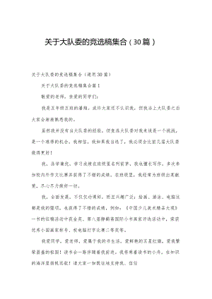 关于大队委的竞选稿集合（30篇）.docx