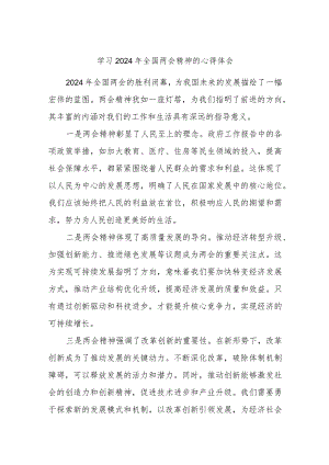 学习2024年全国两会精神的心得体会.docx