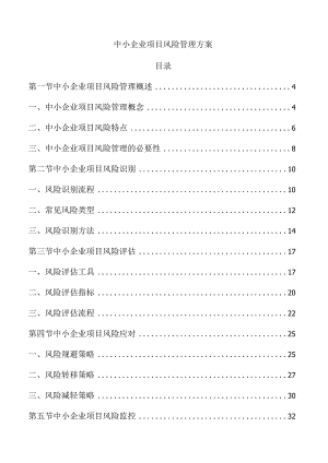 中小企业项目风险管理方案.docx