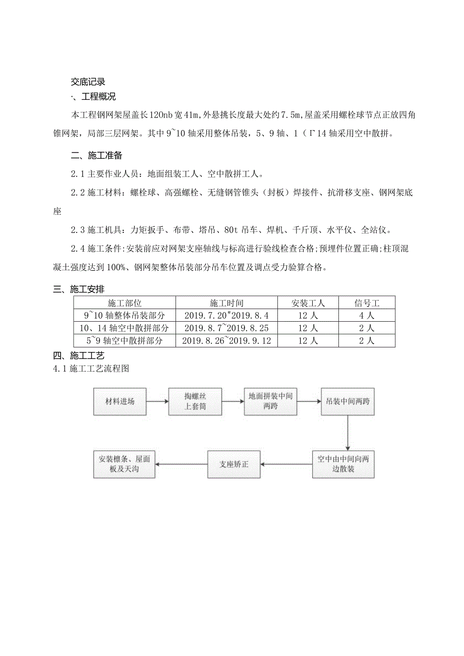 钢网架结构安装技术交底.docx_第1页