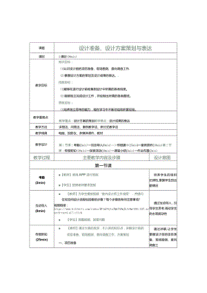 《住宅空间设计》教案第19课设计准备、设计方案策划与表达.docx