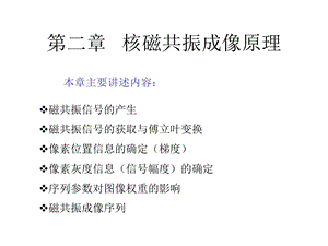 核磁共振成像原理.ppt