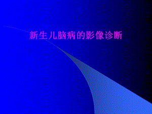 新生儿脑病的影像诊断.ppt