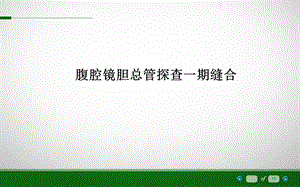 胆总管一期缝合.ppt