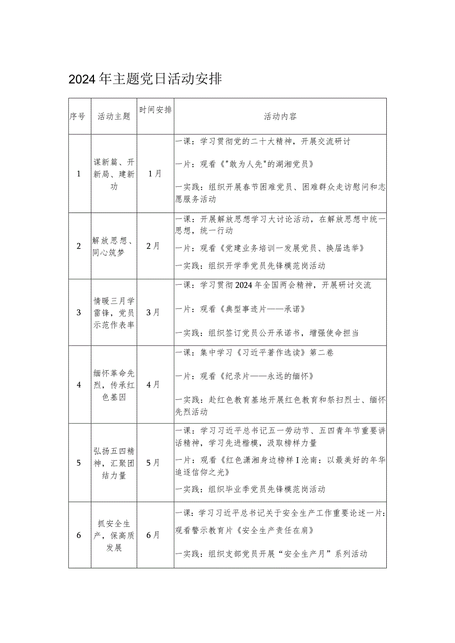 2024年主题党日活动安排.docx_第1页