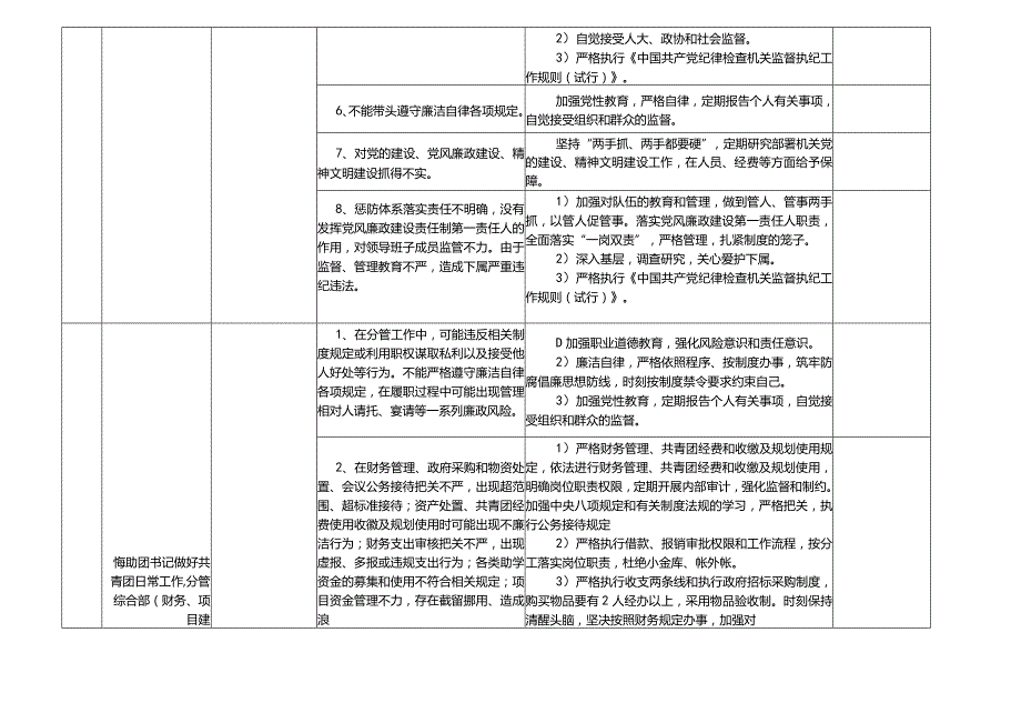 某某共青团县委廉政风险点及防控措施一览表.docx_第3页