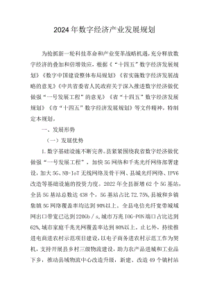 2024年数字经济产业发展规划.docx