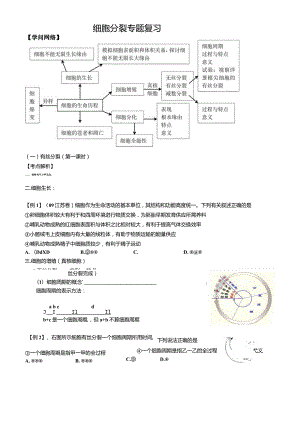 2024届细胞分裂一轮复习学案含答案.docx