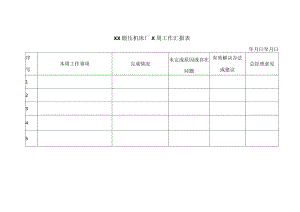 XX锻压机床厂X周工作汇报表（2024年）.docx