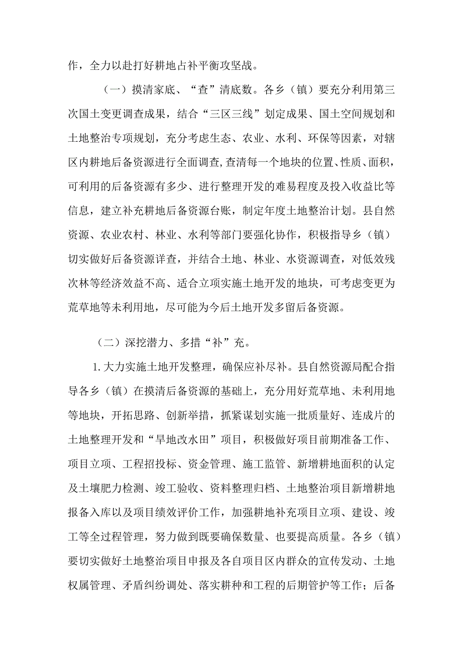 关于全面落实耕地保护改进耕地占补平衡工作方案.docx_第3页