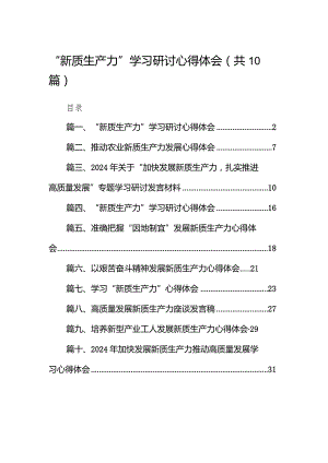 “新质生产力”学习研讨心得体会10篇供参考.docx