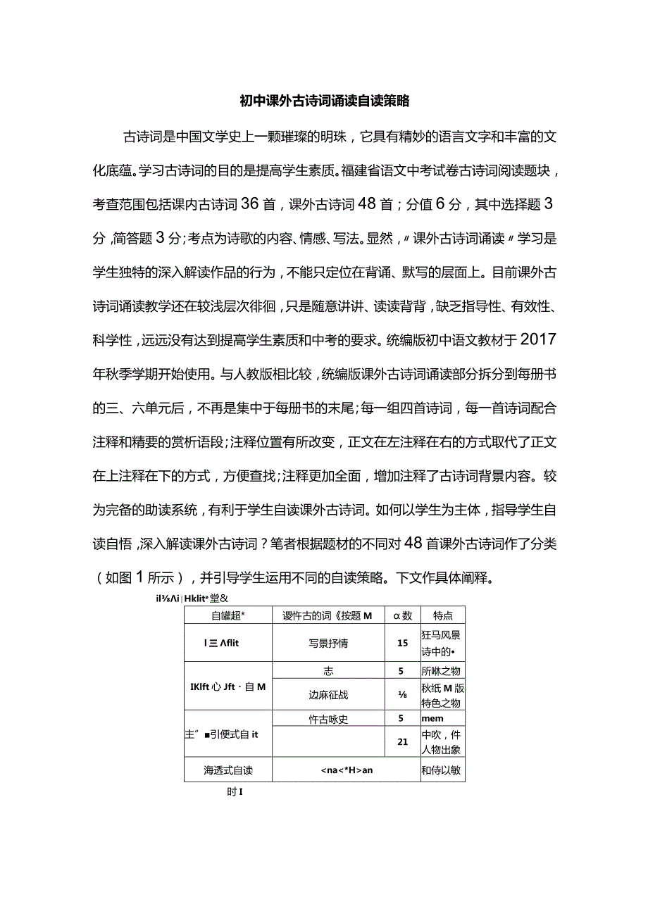 初中课外古诗词诵读自读策略.docx_第1页