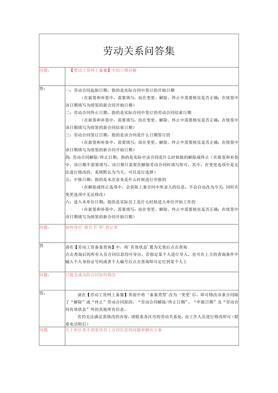 劳动关系问答集.docx_第1页