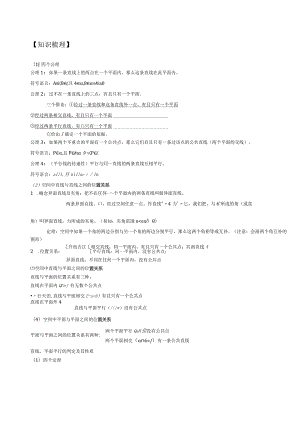 点线面位置关系知识点梳理及经典例题带解析.docx