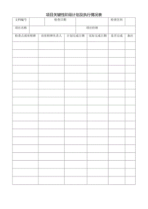 项目关键性阶段计划及执行情况表.docx