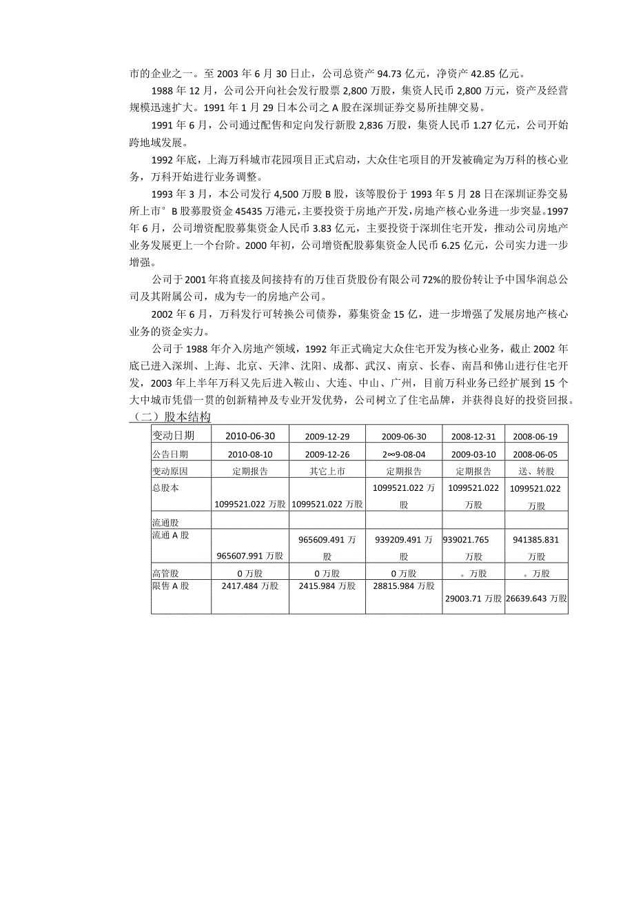 万科房地产公司财务分析报告.docx_第2页