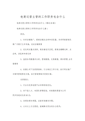 电商运营主管的工作职责包含什么.docx