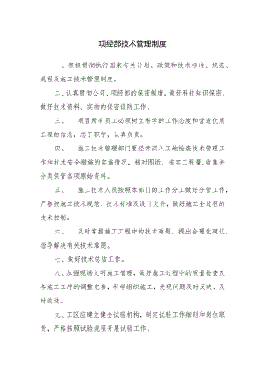 项经部技术管理制度.docx