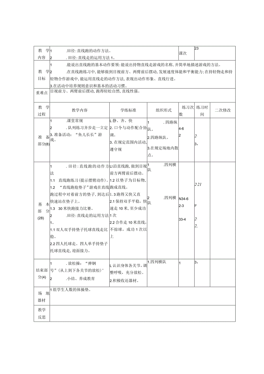 一年级体育与健康教案教学设计.docx_第2页