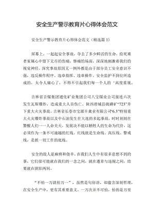 安全生产警示教育片心得体会范文.docx