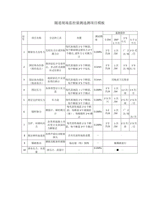 隧道现场监控量测选测项目模板.docx