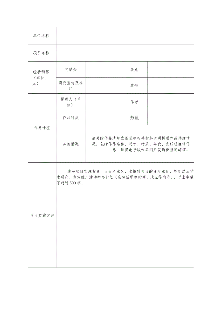 2024年度国家美术作品收藏和捐赠奖励项目申报表.docx_第3页