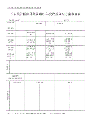 社区集体资产管理实施细则-附件9、收益分配决算方案审查表.docx