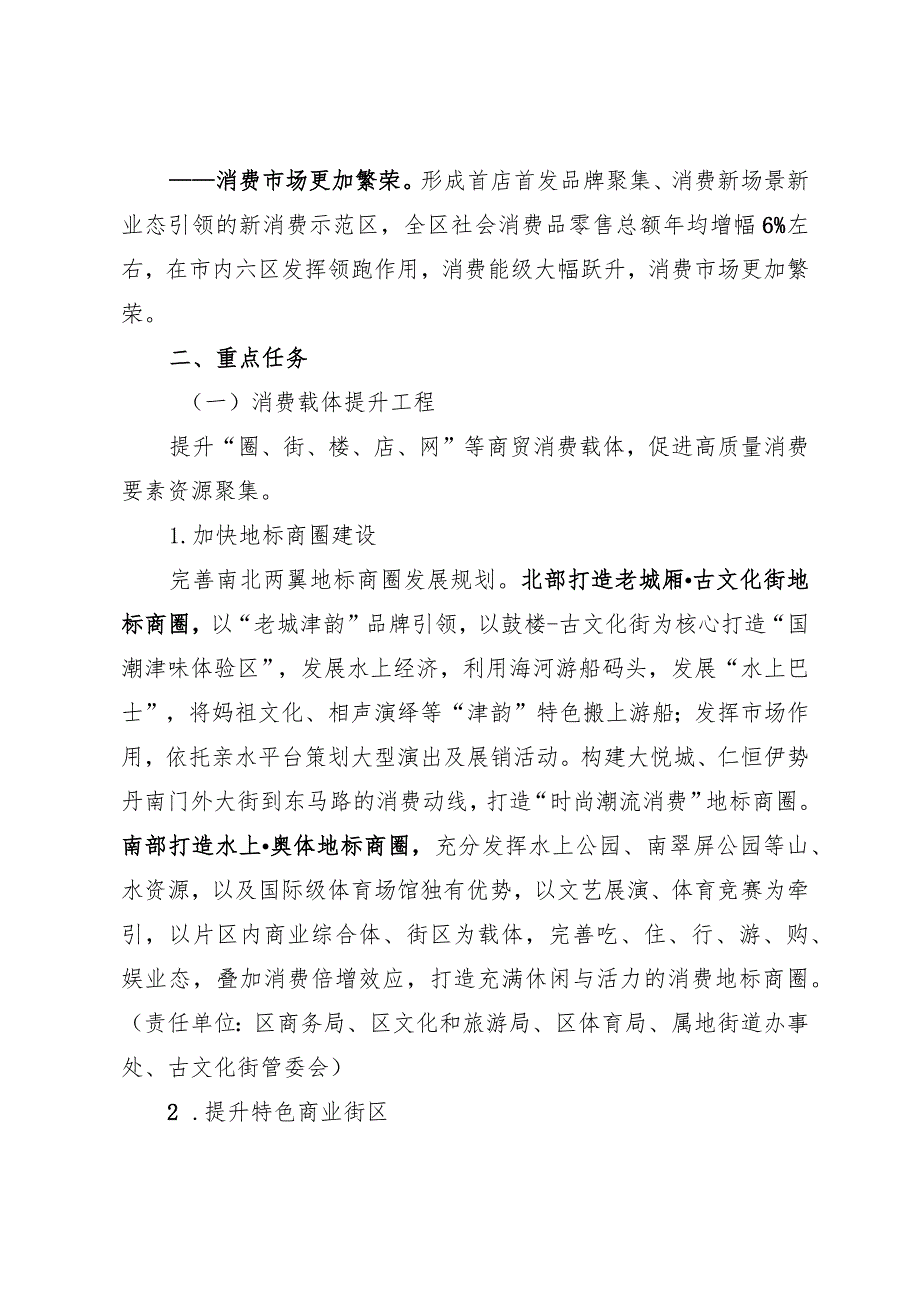 天津市加快建设国际消费中心城市行动方案（2023-2027年）.docx_第2页